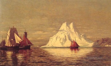William Bradford Painting - Barcos y iceberg William Bradford